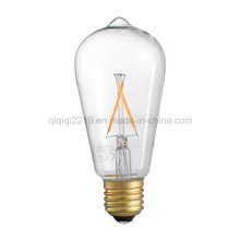 2W St64 220V Dimmable LED Filament Bulb